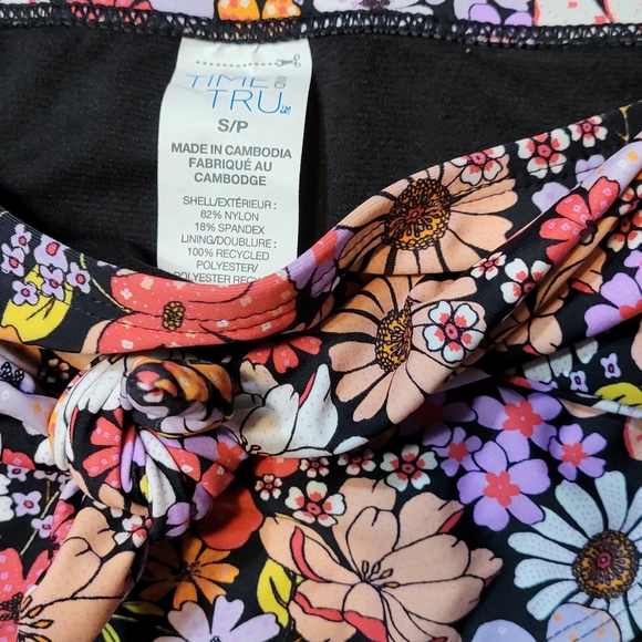 Time and Tru High Waisted Retro Floral Bikini Bottom - Picture 3 of 3